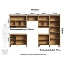 Ver imagem 3 de Cozinha Completa Modulada 100% MDF 6 Peças 12 Portas 4 Gavetas e Vidro 354cm Vicenza Espresso Móveis Amêndoa/Off White