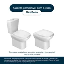 Ver imagem 4 de Assento Sanitário Poliester Flex Branco para vaso Deca