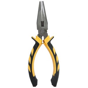 Alicate Bico Fino 6" Reto Cabo Emborrachado Eletricista Ferramenta Qualidade Trabalho Anti Choque