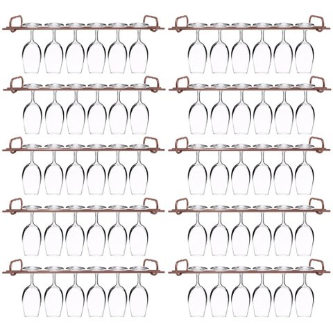 Conjunto 10 Organizadores Suportes de Taças 42cm Porta Taças Retos Rose Gold