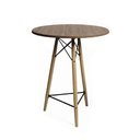 Ver imagem 4 de Mesa Bistrô Eames Eiffel Amêndoa Com 2 Banquetas Pretas De Madeira - Cor: Marrom