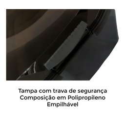 Caixa Organizadora Grande Multiuso 68 Litros Com Tampa Cinza Sanremo - 2