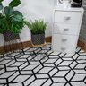 Tapete para Sala Geometrico Porto Cru com Preto - 250x132 Comercial Textil 32730 - 3