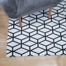 Tapete para Sala Geometrico Porto Cru com Preto - 250x132 Comercial Textil 32730 - 2