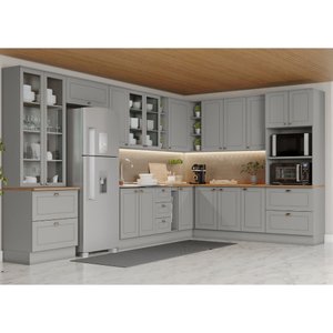 Cozinha Modulada de Canto 13 Peças 18 Portas 7 Gavetas Americana Henn