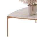Ver imagem 3 de Mesa de Centro com Tampo Triangular e Pés em Metal Dourado Lina Quartzo - Mabe Magazine