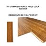 Piso de Madeira Click Acabamento Laminado Freijó com Encaixe - 20 Peças - 5