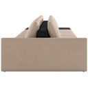 Ver imagem 2 de Sofá Ilha Modular para Sala 392cm com Puff Dublin K01 Veludo Bege e Sintético Preto - Lyam Decor