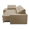Sofá de Canto Retrátil e Reclinável com Molas LE 3,00x2,00m Viviane Suede Bege Madelina Decor - 4