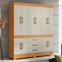 Ver imagem 1 de Guarda Roupa Casal 180cm 10 Portas Deno Cinamomo/areia A15 - Mpozenato