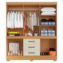Ver imagem 3 de Guarda Roupa Casal 180cm 10 Portas Deno Cinamomo/areia A15 - Mpozenato