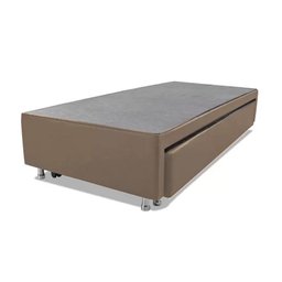 Cama Box Bicama Auxiliar Solteiro Corino Espuma 8cm 40x88x188 Bege - 2