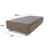Cama Box Bicama Auxiliar Solteiro Corino Espuma 8cm 40x88x188 Bege - 3