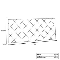 Painel de Cama 90cm Paris Corano - Lucadi Home - 3