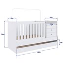 Ver imagem 3 de Berço Cama Multifuncional com Auxiliar Branco Completa Móveis
