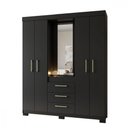 Ver imagem 1 de Guarda-roupa Sereno - Mdp 4 Portas e 3 Gavetas - Fiorello