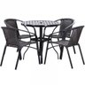 Conjunto 4 Cadeiras e Mesa Floripa Tampo Ripado em Alumínio para Piscina Trama Original - 1