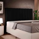 Ver imagem 4 de Cabeceira Cama Box Queen Dubai 1,60cm - Suede Preto