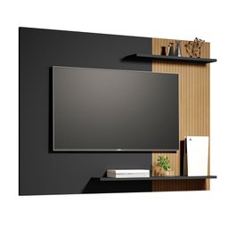 Painel Sala Suspenso para Tv até 55 Polegadas Menfis Preto Ripado - 3