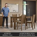 Ver imagem 4 de Conjunto Sala de Jantar Mesa Tampo de Vidro 4 Cadeiras Kiara Madesa