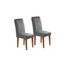Ver imagem 7 de Conjunto: Mesa de Cozinha Alvorada Tampo Madeirado C/ Vidro Canto Reto 180x90cm e 6 Cadeiras Amsterd