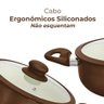 Caçarola Antiaderente Cerâmica de Indução Marrom Roma Plus 20cm - Casambiente - 3