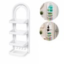 Ver imagem 1 de Porta Shampoo Prateleira de Parede Organizador Multiuso Plástico Resistente Banheiro Branco