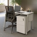 Ver imagem 7 de Escrivaninha Escritório Tampo Chanfrado 120cm x 60cm com Gaveteiro Móvel 3 Gavetas F5 Office Cor: