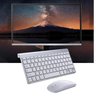 Kit Teclado Slim Com Mouse Sem Fio 2.4g Ultra Fino Para Pc Notebook Prata - 5