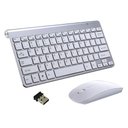 Ver imagem 1 de Kit Teclado Slim Com Mouse Sem Fio 2.4g Ultra Fino Para Pc Notebook Prata