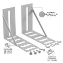 Ver imagem 4 de Kit 03 Pares Frame Adaptador Para Cabeceira Cama Box L02 Casal Queen King Solteiro - Lyam Decor