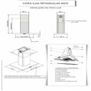 Ver imagem 4 de Coifa Ilha 90cm Retangular Fogatti Inox 110v