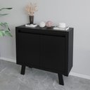 Ver imagem 7 de Balcão Armário para Escritório com 2 Portas e 1 Prateleira Preto