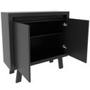 Ver imagem 6 de Balcão Armário para Escritório com 2 Portas e 1 Prateleira Preto