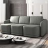 Sofá Cama Modulado Retrátil e Reclinável Varsóvia 246cm Linho Cinza Chumbo G33 - Gran Belo - 1