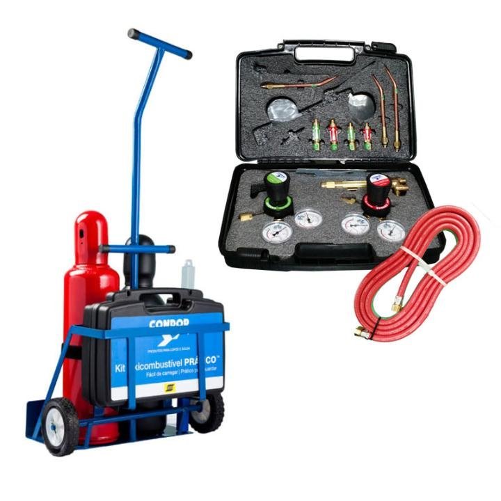 Conjunto para Solda Oxigênio/Acetileno PPU s/ Carga ESAB/CONDOR