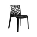 Ver imagem 4 de Kit com 4 Cadeiras Gruvyer Preta Fosca Área Externa Sala de Estar ou Jantar em Pp