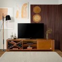 Ver imagem 1 de Rack para TV até 65 Polegadas Madeira Maciça 190cm 1 Porta com Adega Primavera CabeCasa MadeiraOriginals Marrom