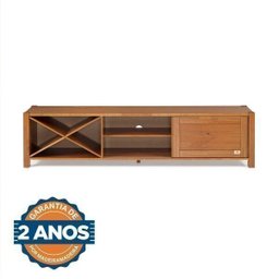 Rack para TVs até 65 Polegadas Madeira Maciça 1 Porta com Adega Primavera Cabecasa Madeiramadeira - 4