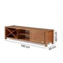Ver imagem 3 de Rack para TV até 65 Polegadas Madeira Maciça 190cm 1 Porta com Adega Primavera CabeCasa MadeiraOriginals Marrom