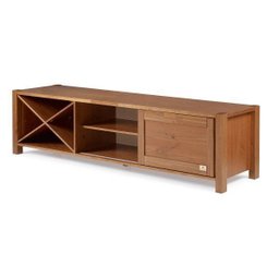 Rack para TVs até 65 Polegadas Madeira Maciça 1 Porta com Adega Primavera Cabecasa Madeiramadeira - 7