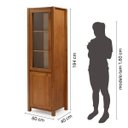 Ver imagem 2 de Cristaleira 2 Portas de Vidro Madeira Maciça Primavera CabeCasa MadeiraOriginals