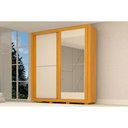 Ver imagem 1 de Guarda Roupas 2 Portas de Correr (1 C/ Espelho) e 3 Gavetas Nicole Nature/off White - Acp