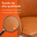 Ver imagem 3 de Kit 2 Cadeiras de Jantar Diamante Courino Marrom Pés Madeira