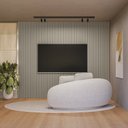 Ver imagem 4 de Painel Ripado para TV até 80 Polegadas MDF 297CMX250CM Modular