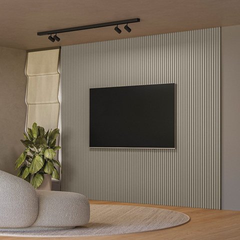 Painel Ripado para TV até 80 Polegadas MDF 297CMX250CM Modular