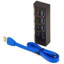 Ver imagem 2 de Hub Usb 3.0 com 4 Portas High Speed 5 Gbps com Teclas On/off Suporta Hd até 1tb