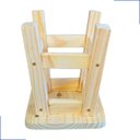 Ver imagem 4 de Banqueta Baixa Quadrada Madeira Maciça Pinus Natural sem Pintura Resistente Pinus Pequena Infantil