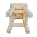 Ver imagem 3 de Banqueta Baixa Quadrada Madeira Maciça Pinus Natural sem Pintura Resistente Pinus Pequena Infantil