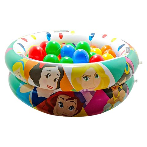 Piscina Inflável 37 Litros + 50 Bolinhas - Princesas